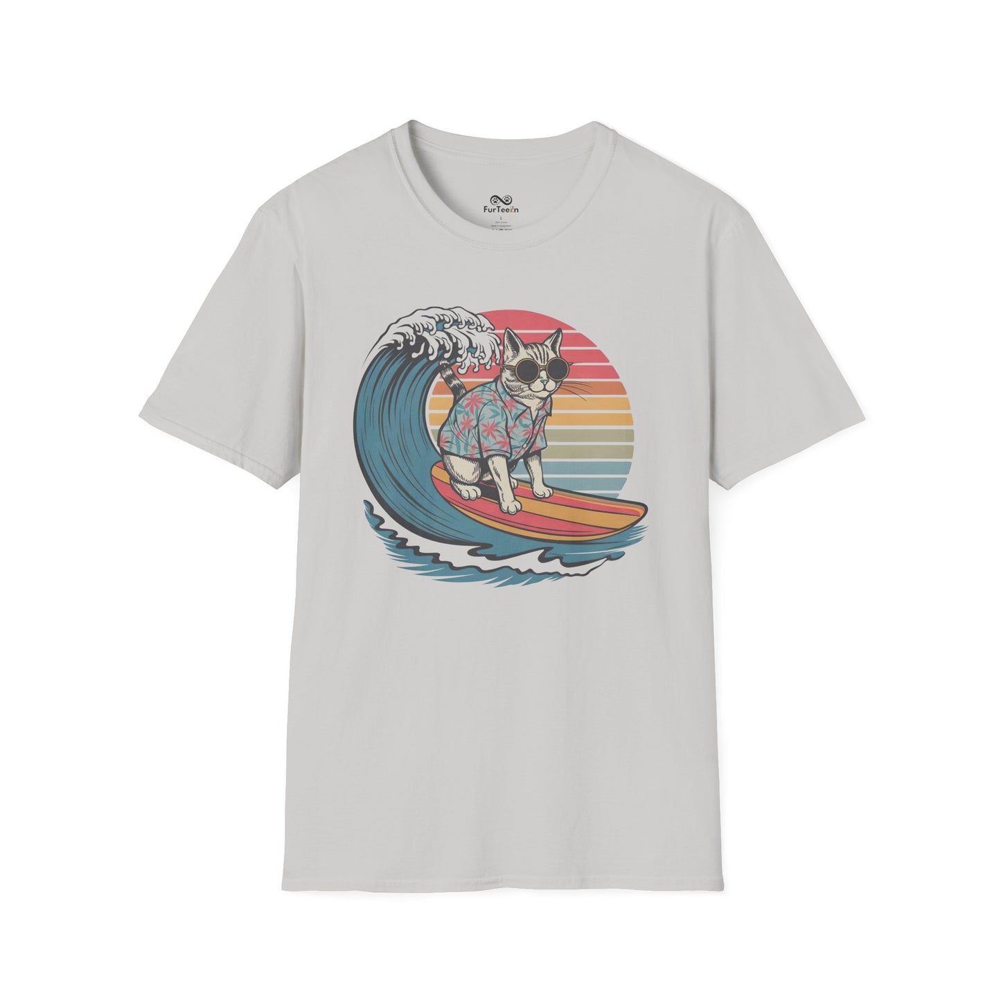 Vintage Retro Sun Graphic Unisex Cat T-Shirt