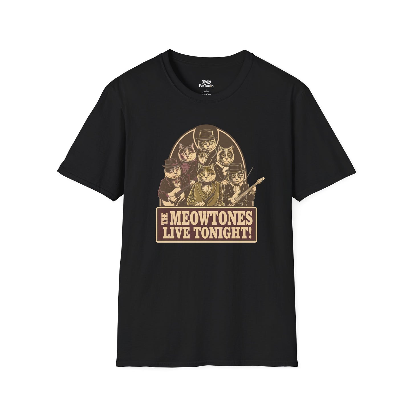 Vintage Text Graphic Unisex Cat T-Shirt