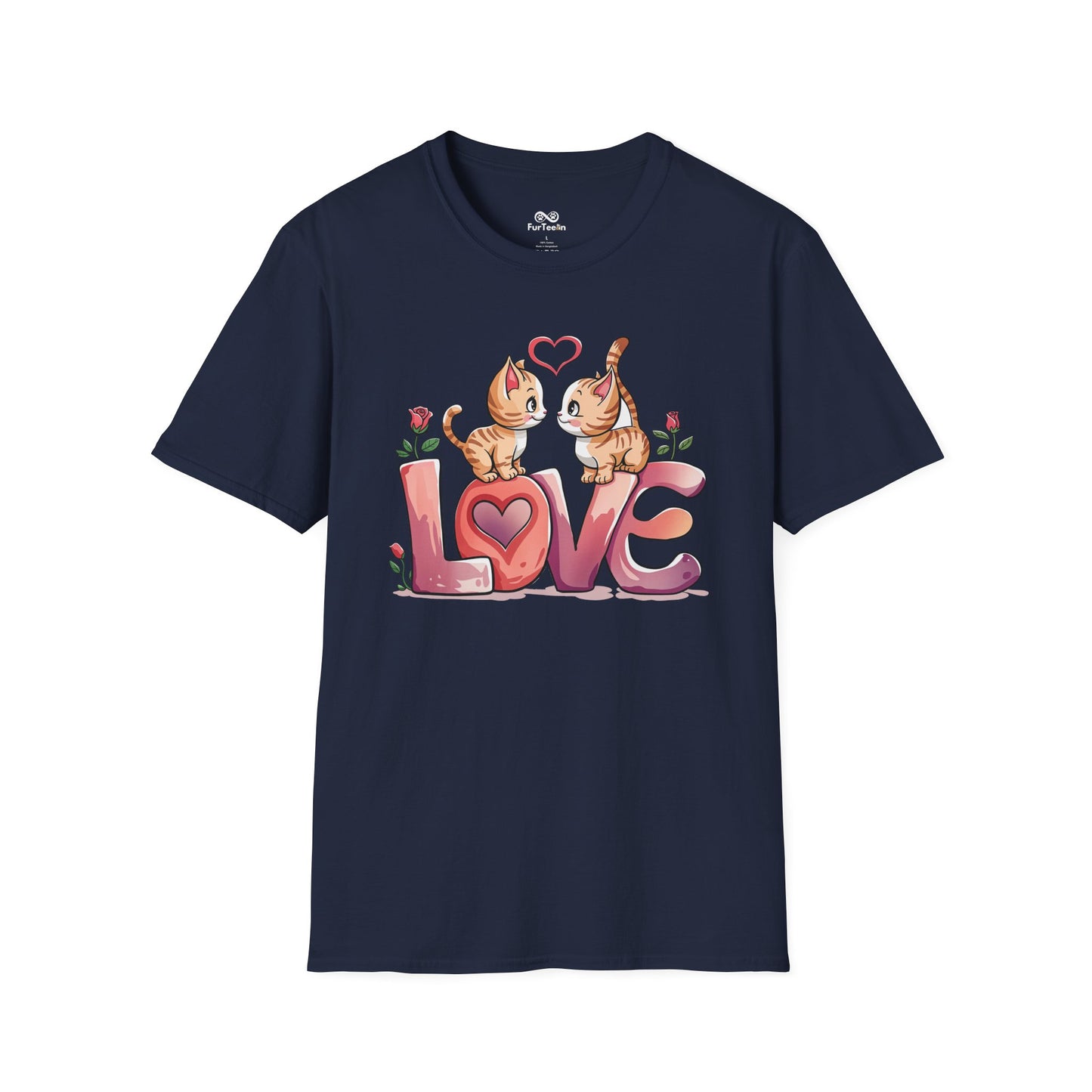 Love Text Graphic Unisex Cat T-Shirt