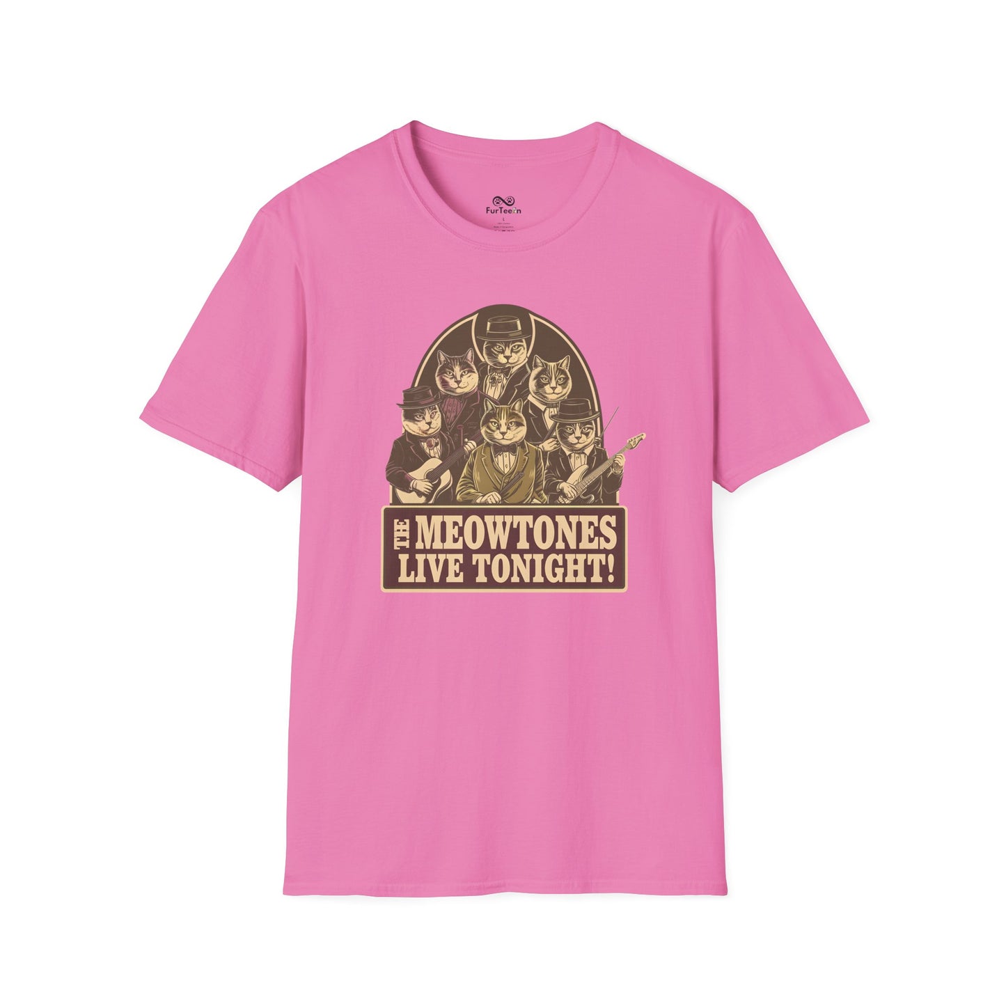 Vintage Text Graphic Unisex Cat T-Shirt
