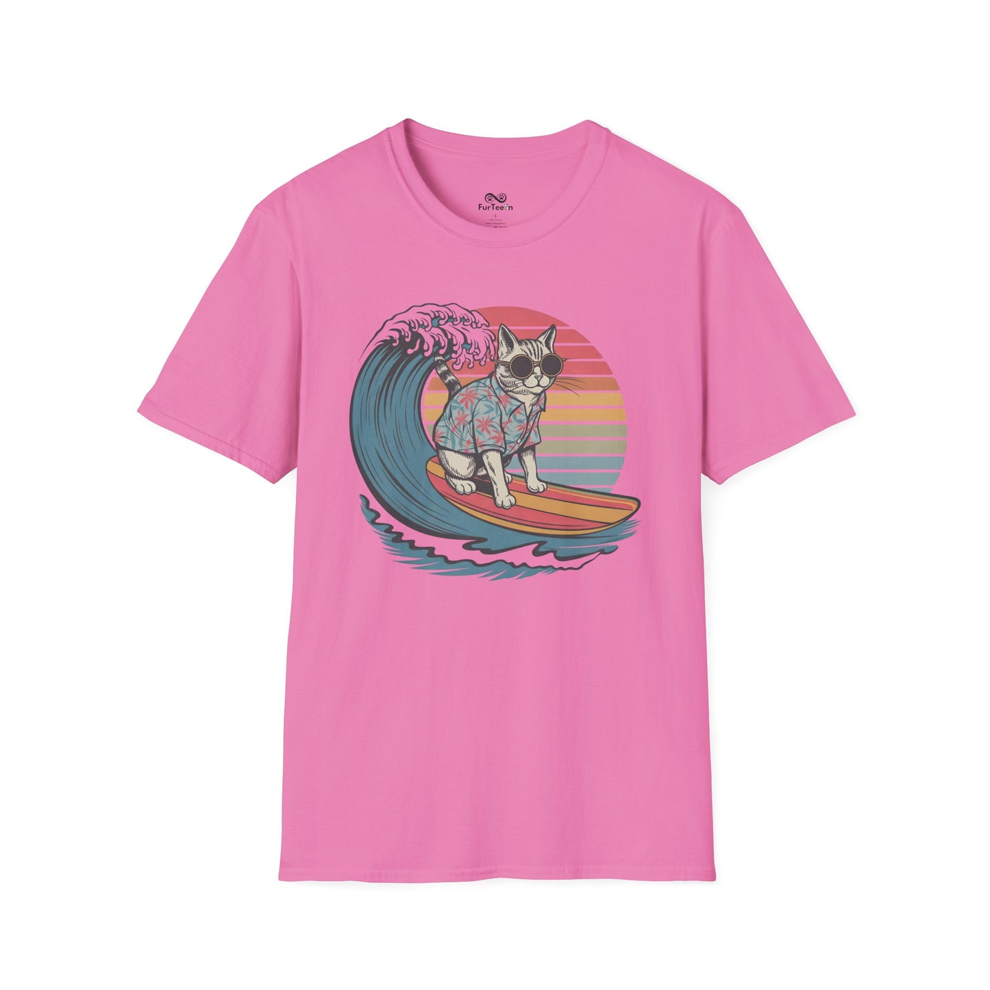 Vintage Retro Sun Graphic Unisex Cat T-Shirt