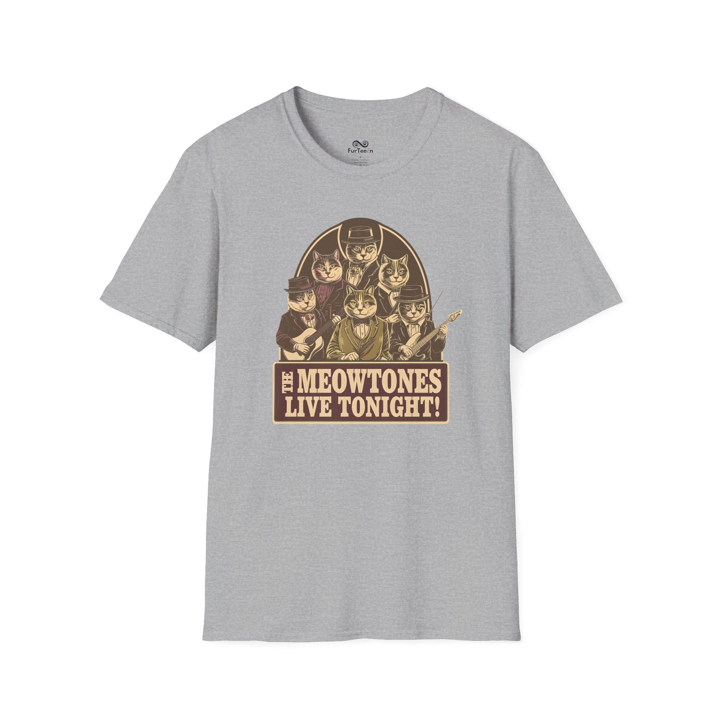 Vintage Text Graphic Unisex Cat T-Shirt