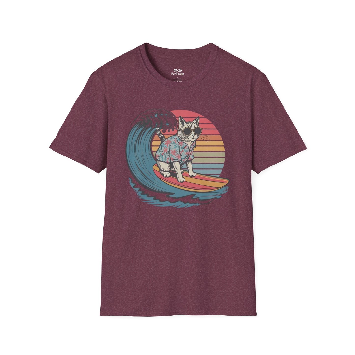 Vintage Retro Sun Graphic Unisex Cat T-Shirt