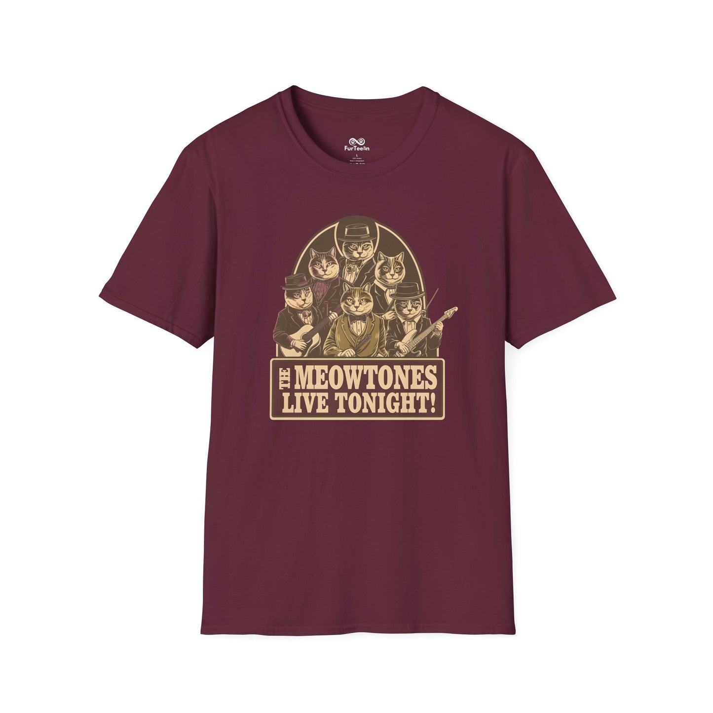Vintage Text Graphic Unisex Cat T-Shirt