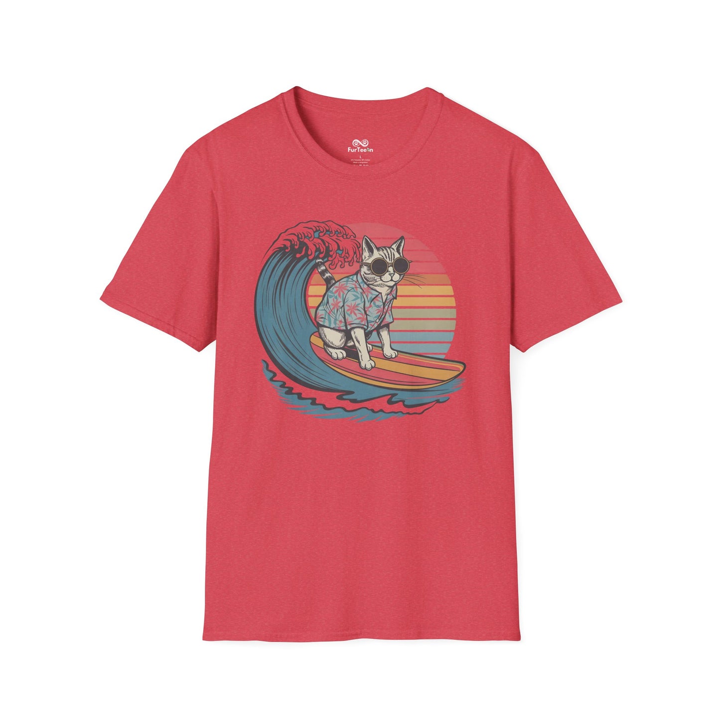 Vintage Retro Sun Graphic Unisex Cat T-Shirt