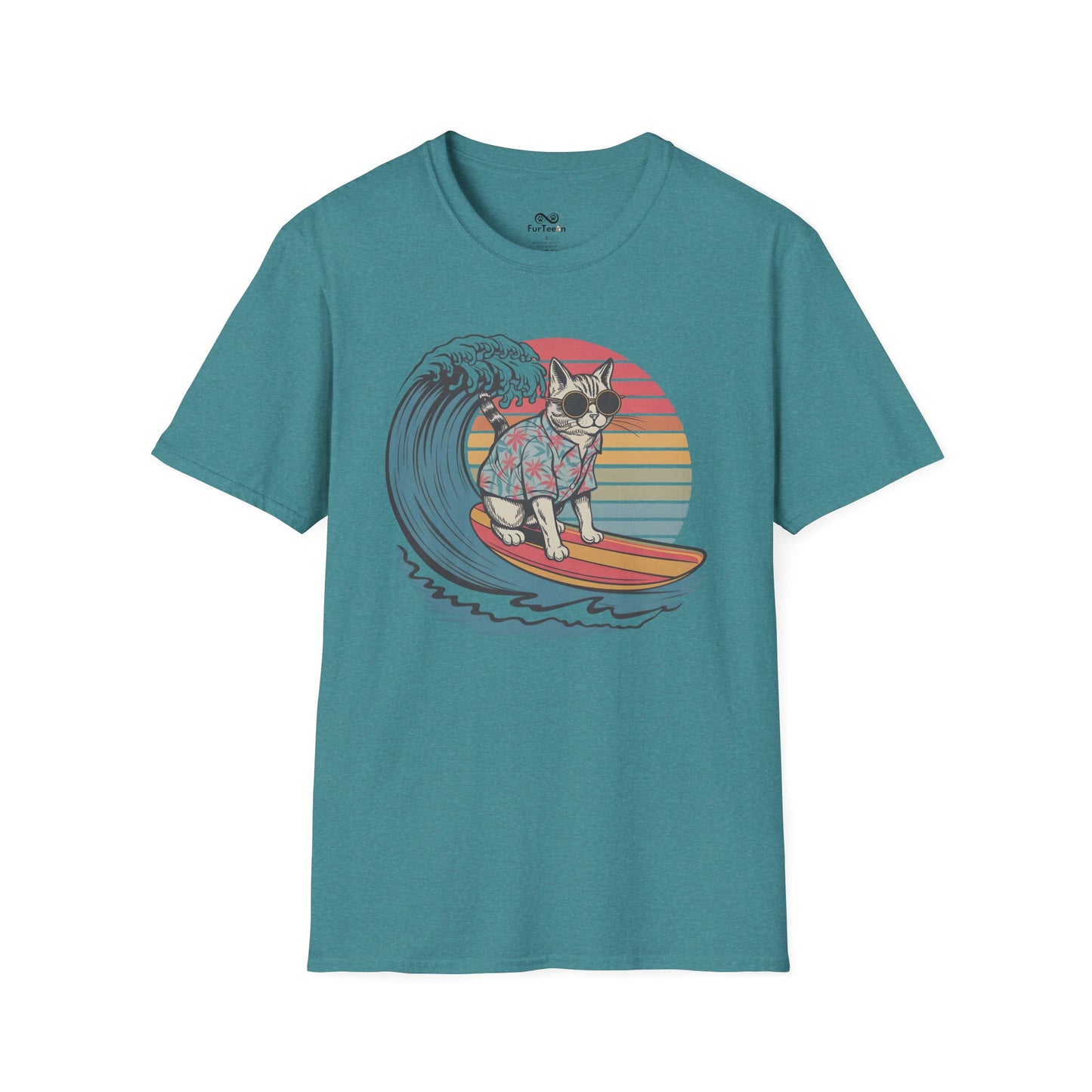 Vintage Retro Sun Graphic Unisex Cat T-Shirt