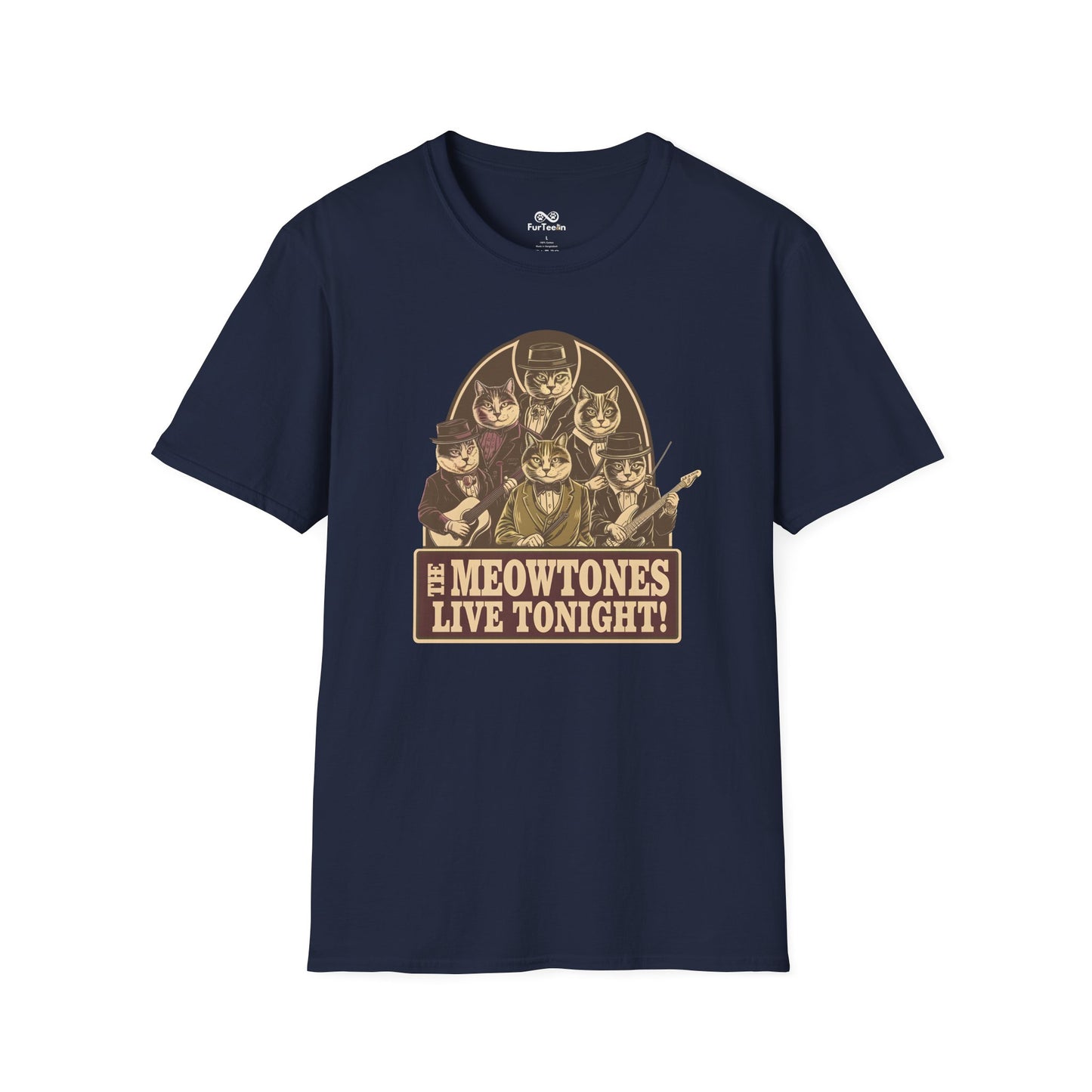 Vintage Text Graphic Unisex Cat T-Shirt