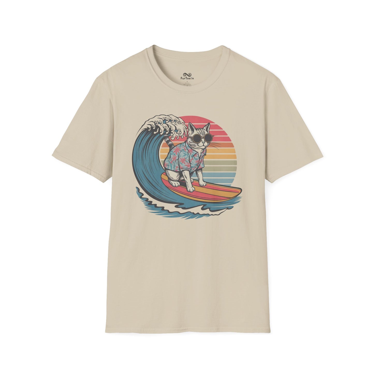 Vintage Retro Sun Graphic Unisex Cat T-Shirt