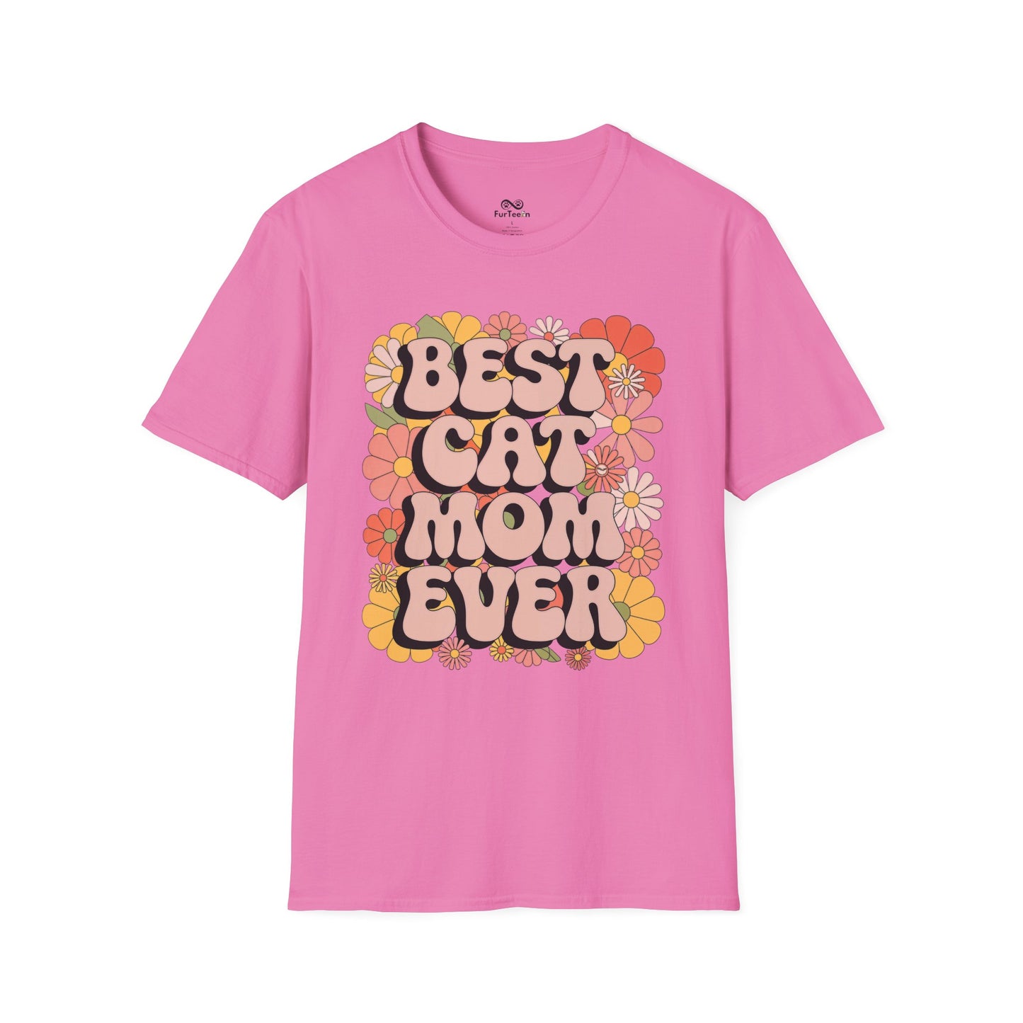 Best Cat Mom Ever Text Graphic Cat Unisex T-Shirt