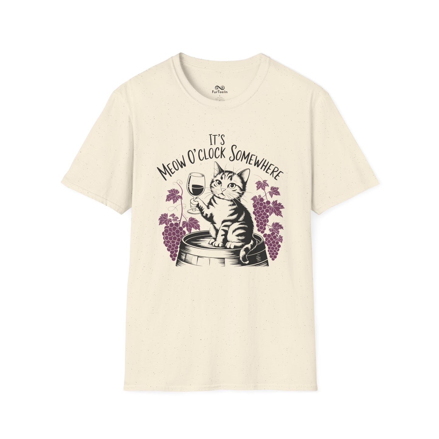 It's Meow O' Clock Somewhere Graphic Cat Unisex T-Shirt