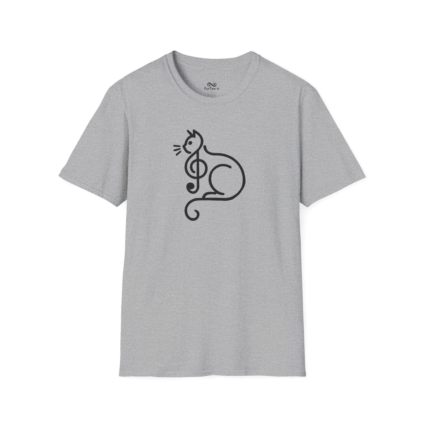 Minimalist Single Outline Unisex Cat T-Shirt