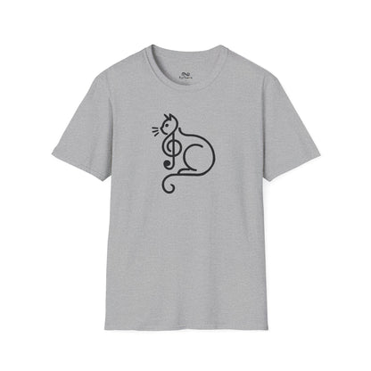 Minimalist Single Outline Unisex Cat T-Shirt