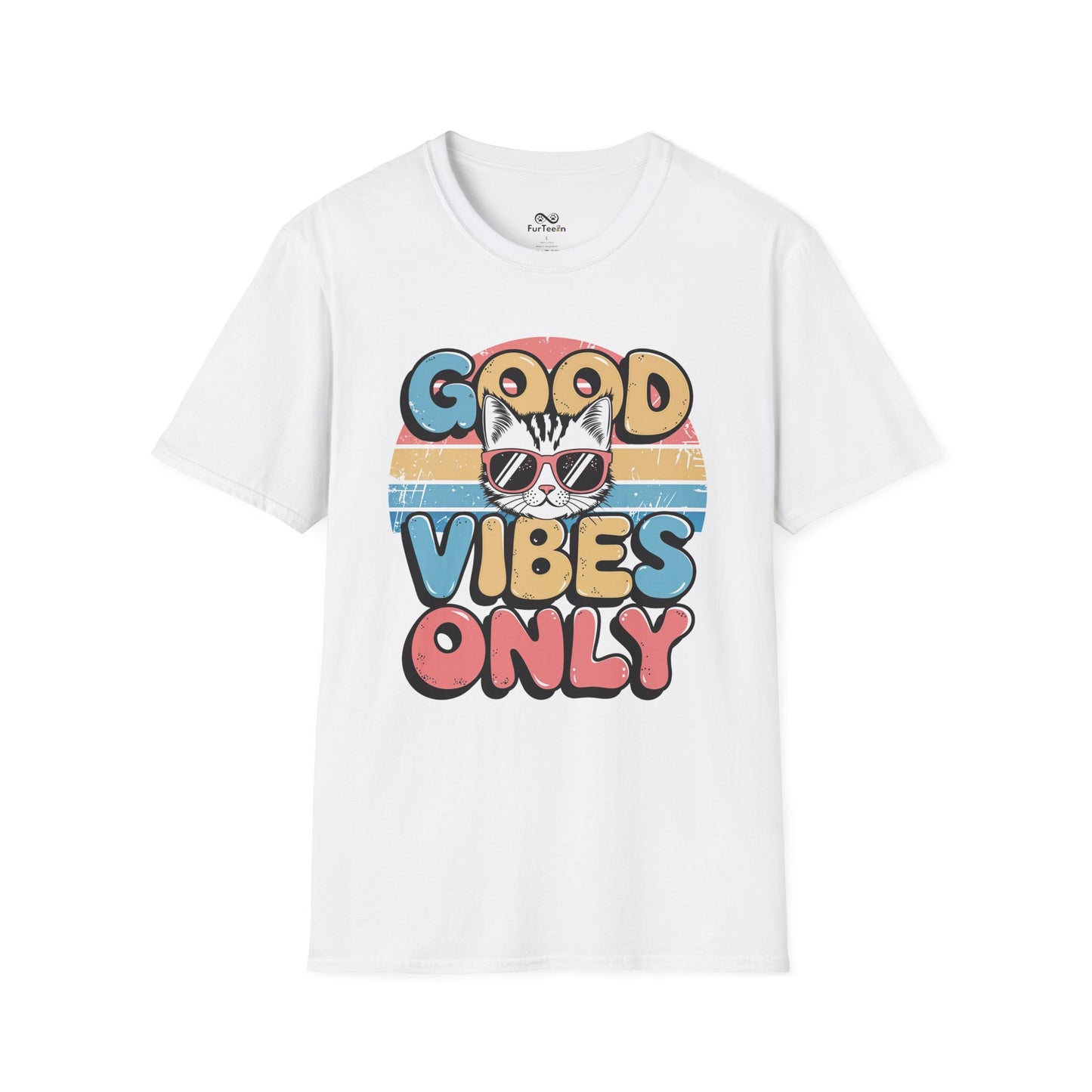 Good Vibes Only Graphic Cat Unisex T-Shirt