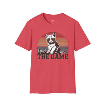 Rule The Game Retro Vintage Graphic Unisex Cat T-Shirt