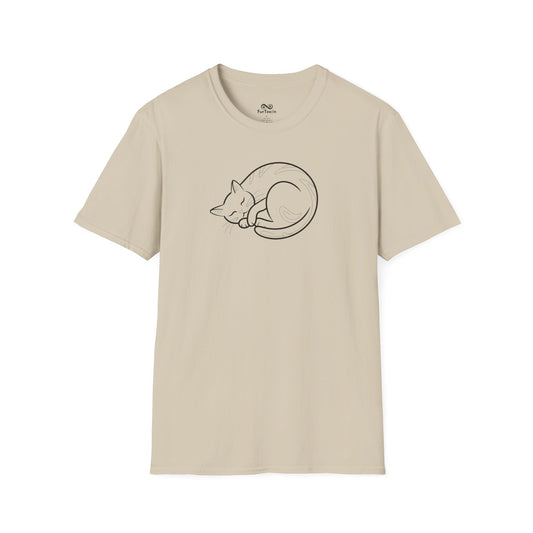 Single Outline Cat Unisex T-Shirt