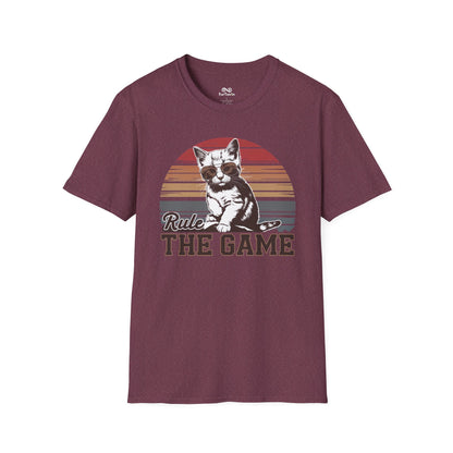 Rule The Game Retro Vintage Graphic Unisex Cat T-Shirt