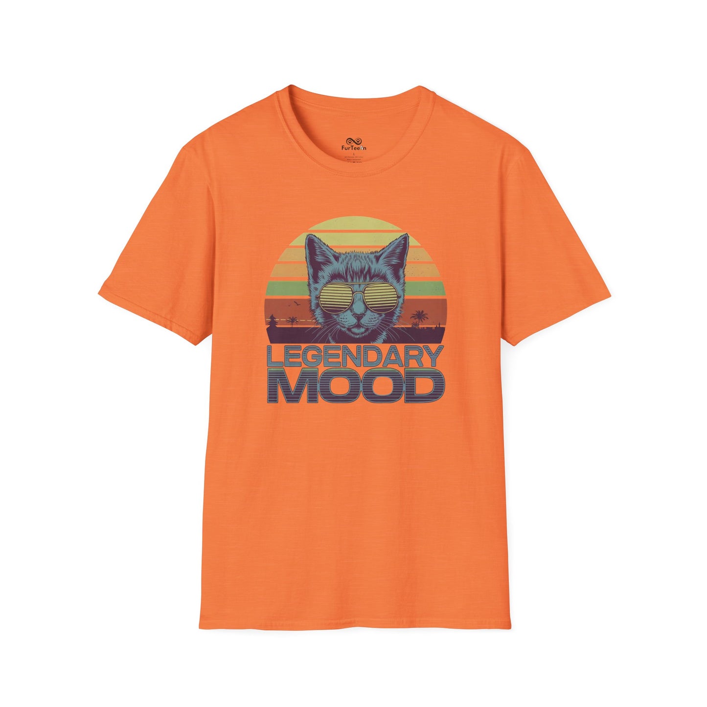 Legendary Mood Retro Sunset Vintage Graphic Unisex Cat T-Shirt