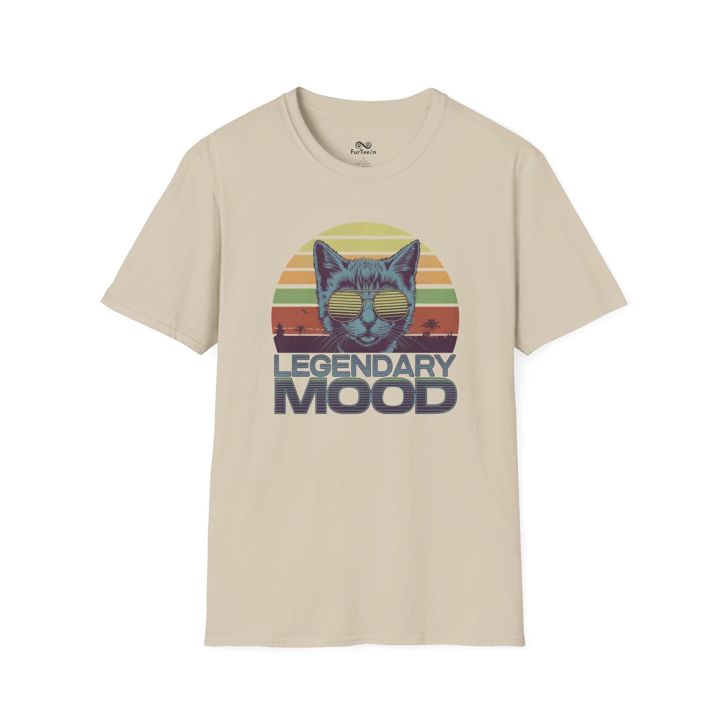 Legendary Mood Retro Sunset Vintage Graphic Unisex Cat T-Shirt