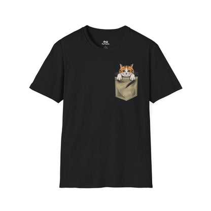 Pocket Graphic Cat Unisex T-Shirt