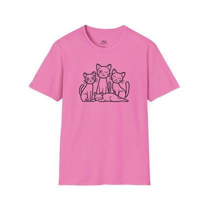 Outline Group Of Cat Unisex T-Shirt
