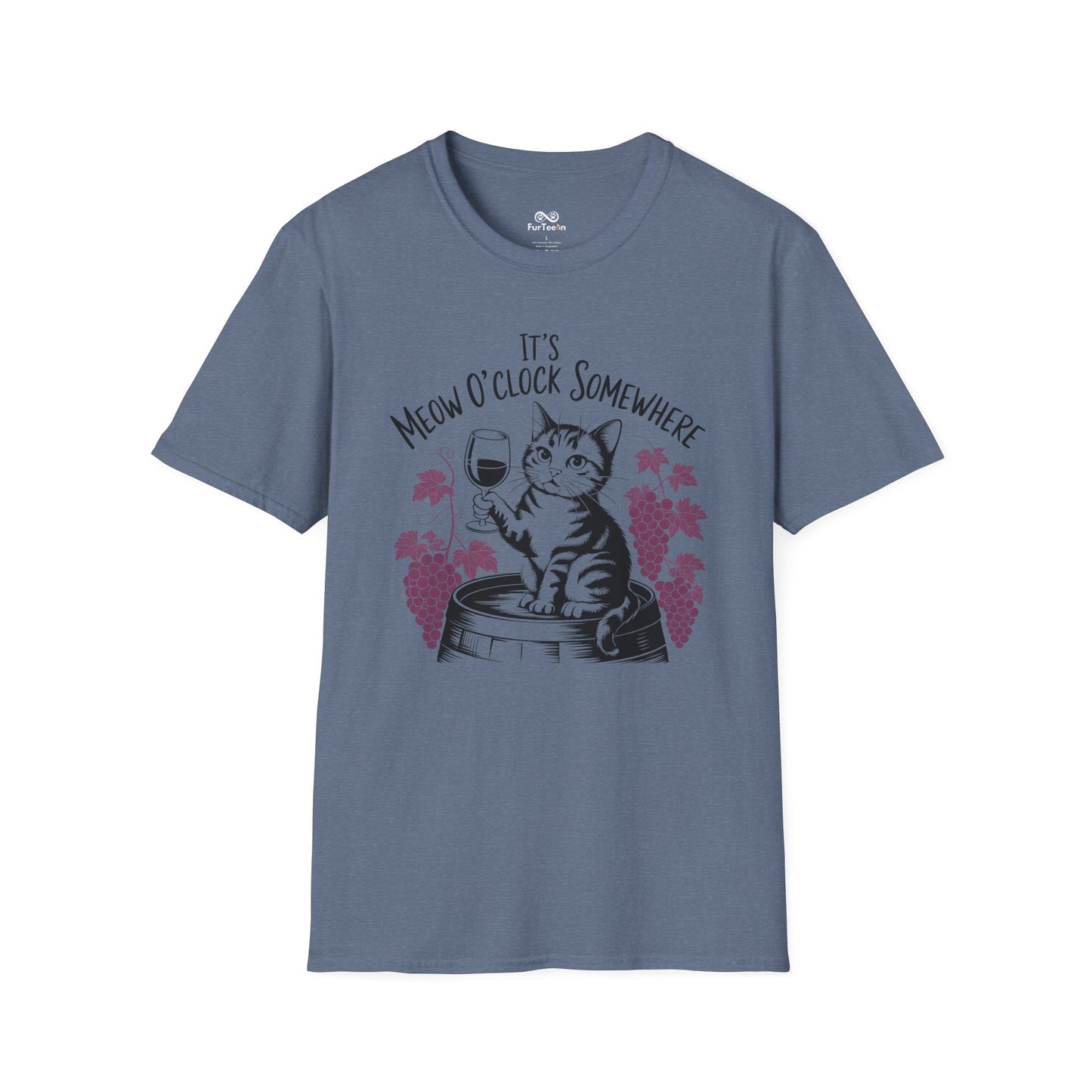 It's Meow O' Clock Somewhere Graphic Cat Unisex T-Shirt