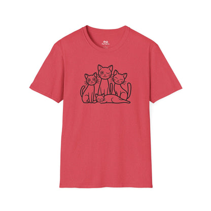 Outline Group Of Cat Unisex T-Shirt