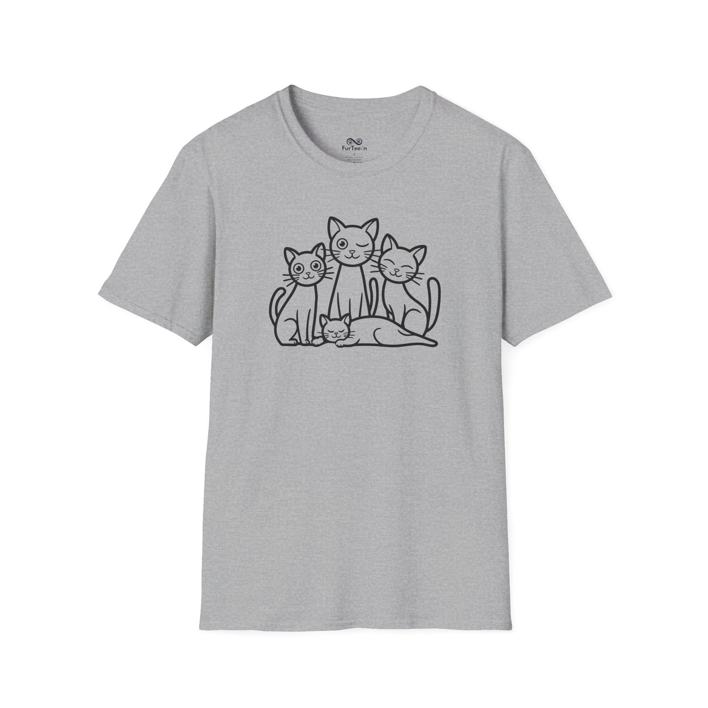 Outline Group Of Cat Unisex T-Shirt
