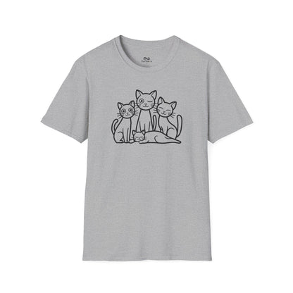 Outline Group Of Cat Unisex T-Shirt