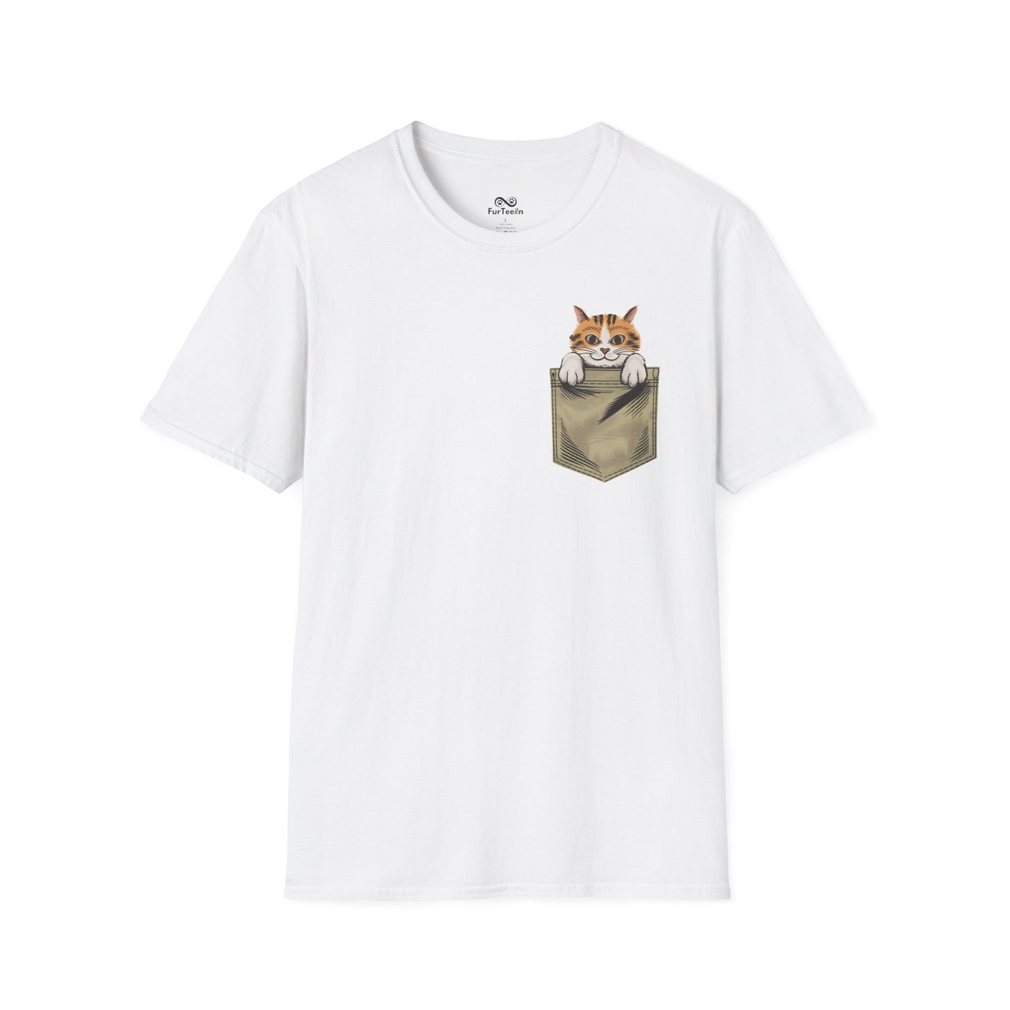 Pocket Graphic Cat Unisex T-Shirt