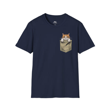 Pocket Graphic Cat Unisex T-Shirt