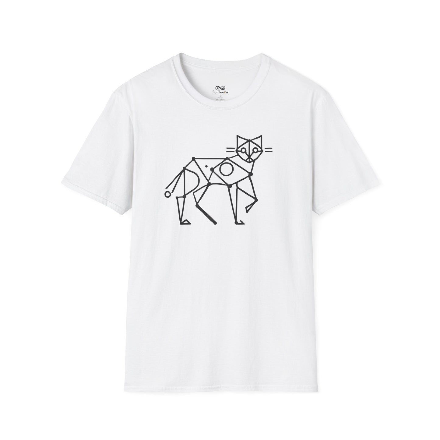 Geometric Outline Cat Unisex T-Shirt