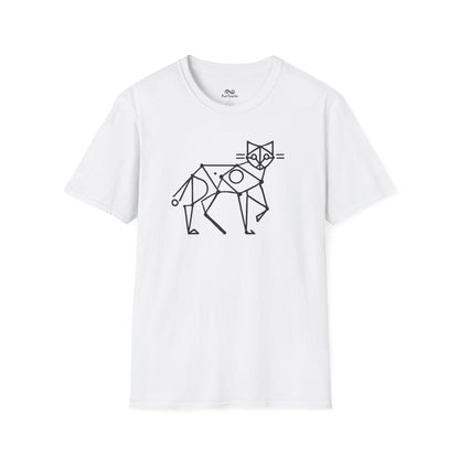 Geometric Outline Cat Unisex T-Shirt