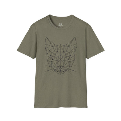 Geometric Outline Cat Unisex T-Shirt