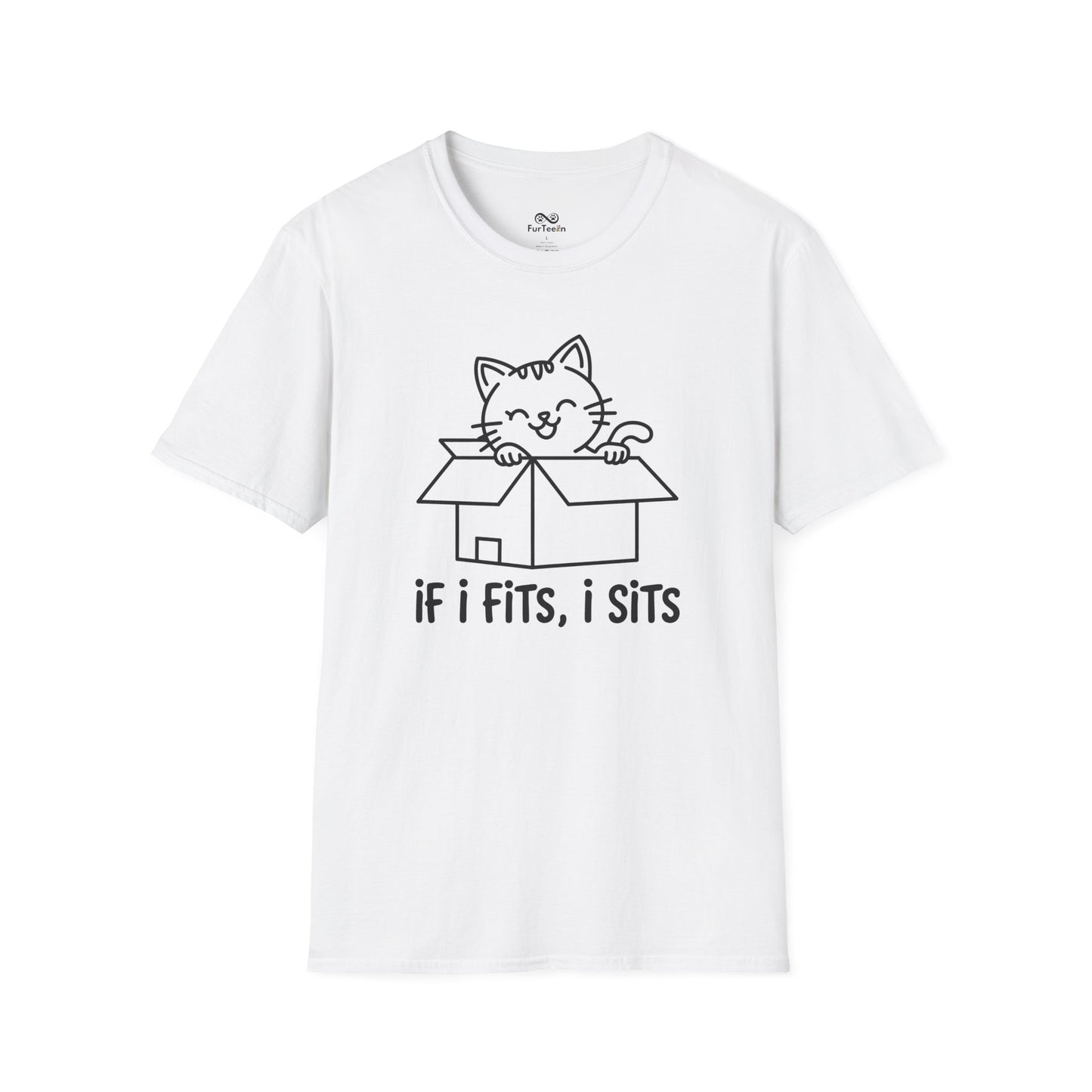 If i fit i sits Text Graphic Cat Unisex T-Shirt