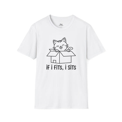 If i fit i sits Text Graphic Cat Unisex T-Shirt