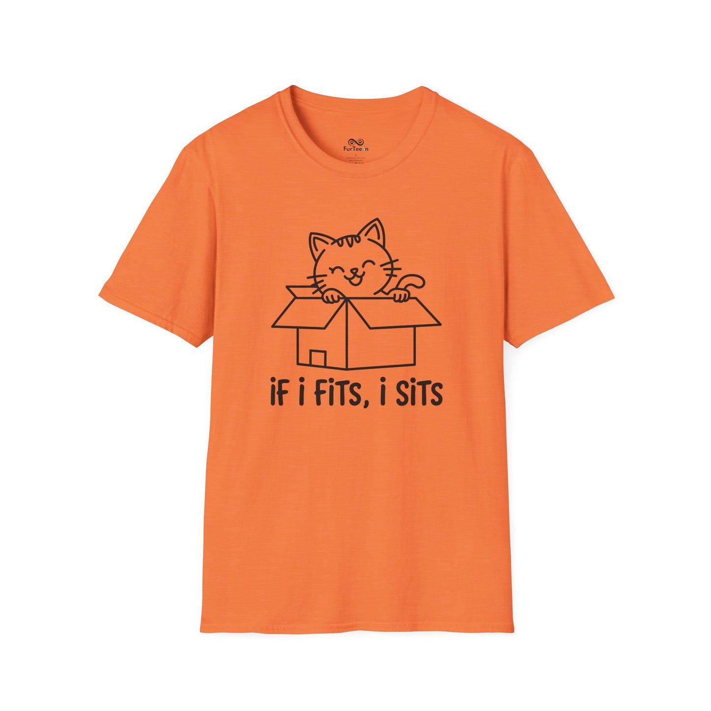 If i fit i sits Text Graphic Cat Unisex T-Shirt
