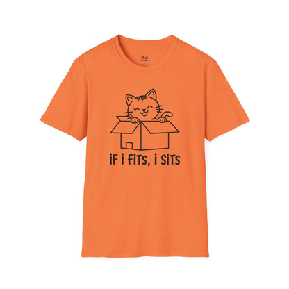 If i fit i sits Text Graphic Cat Unisex T-Shirt