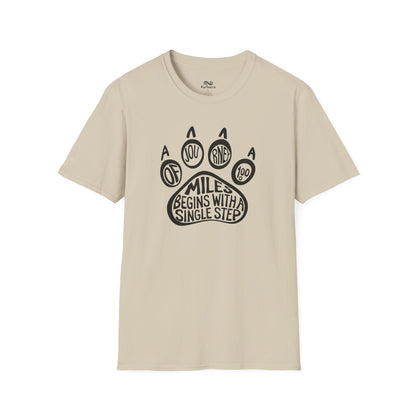 A Journey Of 1000 Miles Begins With A Single Step Cat Unisex T-Shirt