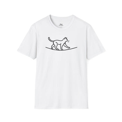 Minimalist Single Outline Unisex Cat T-Shirt