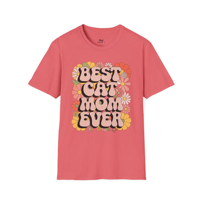 Best Cat Mom Ever Text Graphic Cat Unisex T-Shirt