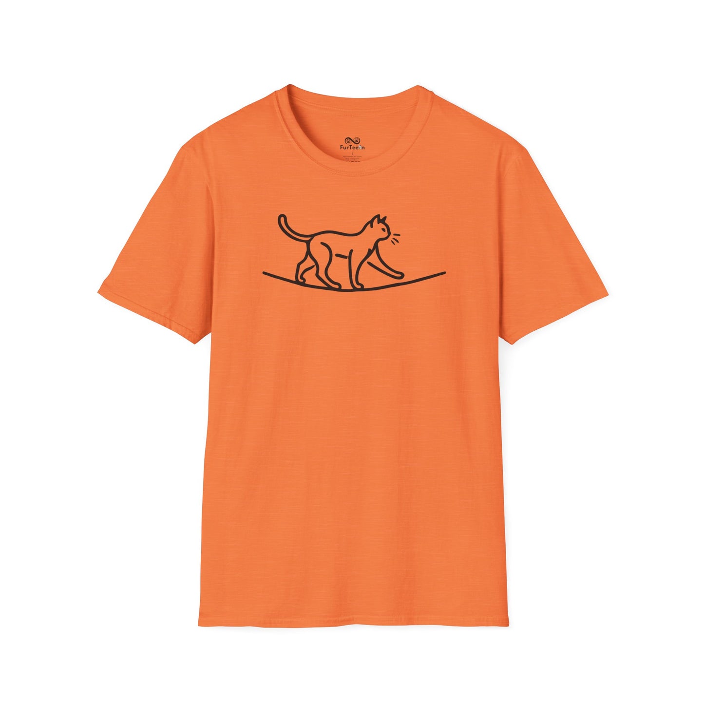 Minimalist Single Outline Unisex Cat T-Shirt