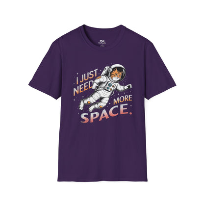 "I Just Need More Space" Text Graphic Cat Unisex T-Shirt