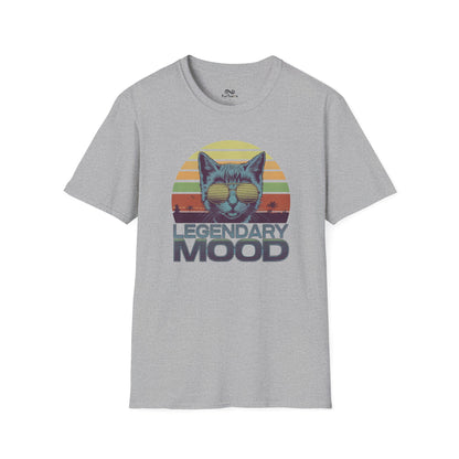 Legendary Mood Retro Sunset Vintage Graphic Unisex Cat T-Shirt