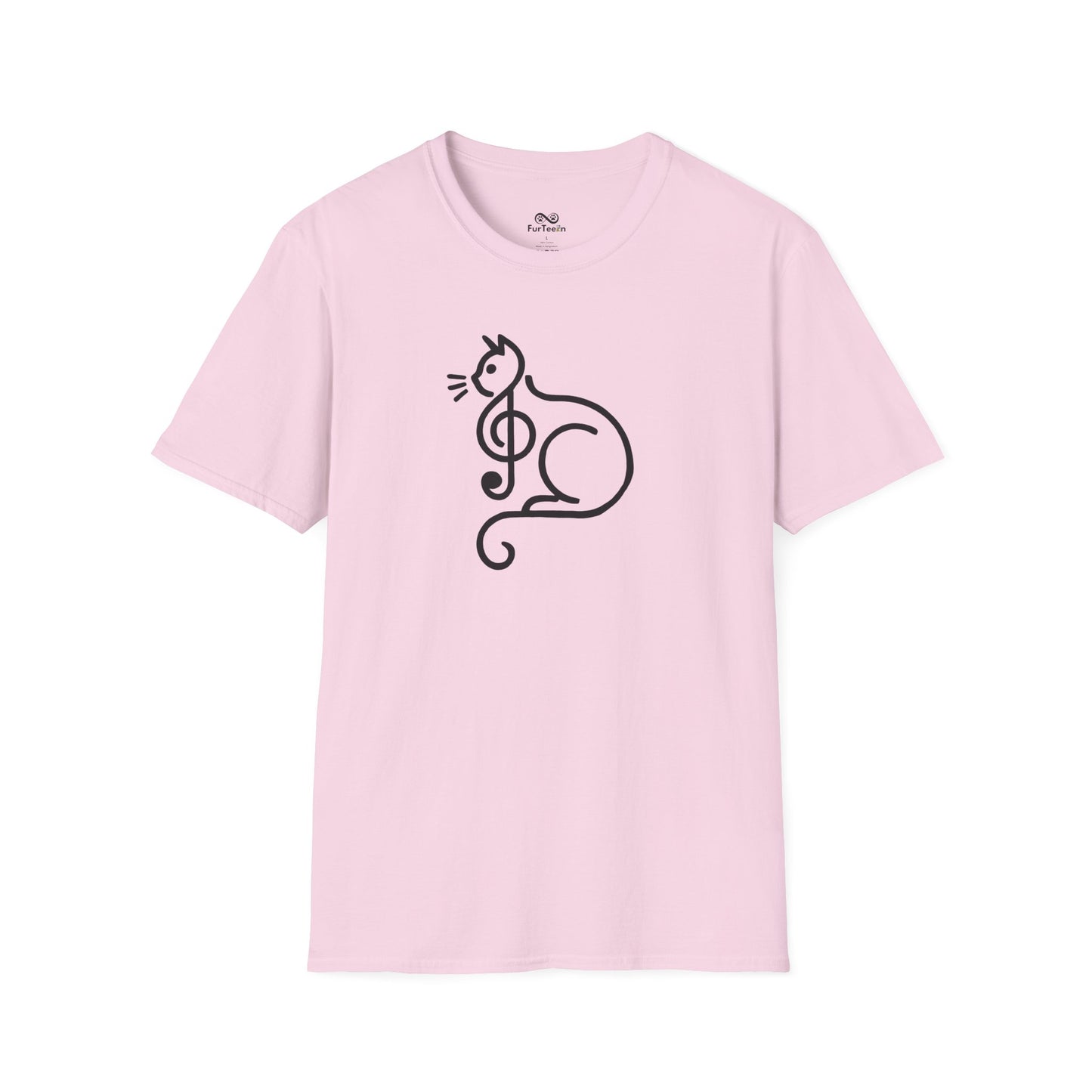 Minimalist Single Outline Unisex Cat T-Shirt