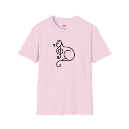 Minimalist Single Outline Unisex Cat T-Shirt