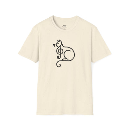 Minimalist Single Outline Unisex Cat T-Shirt