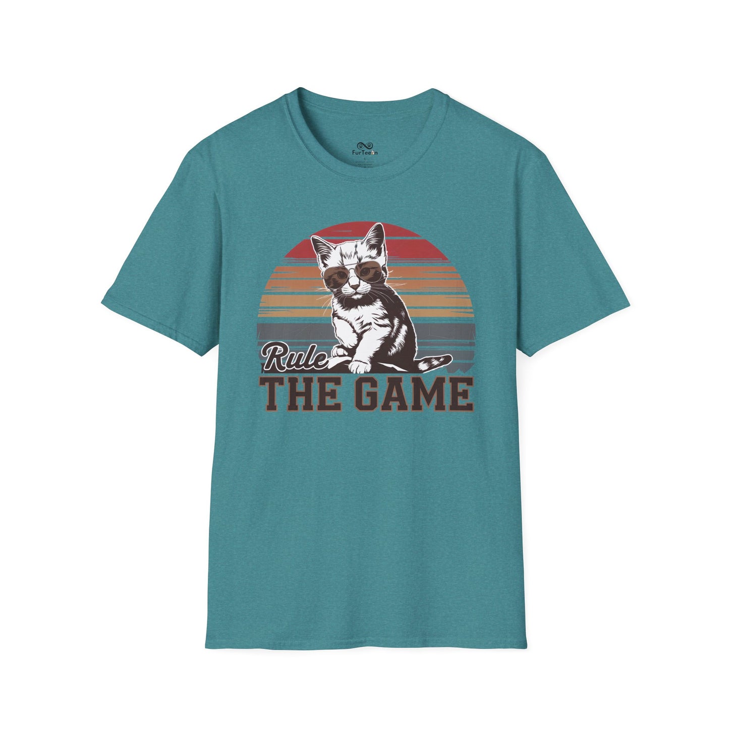 Rule The Game Retro Vintage Graphic Unisex Cat T-Shirt