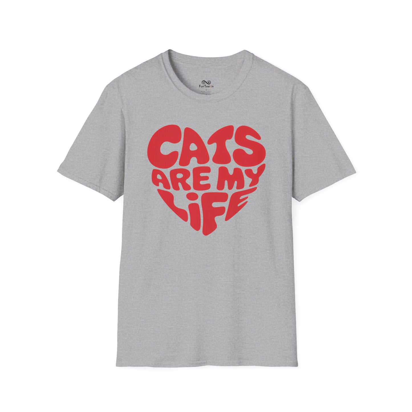 Cats Are My Life Text Graphic Cat Unisex T-Shirt