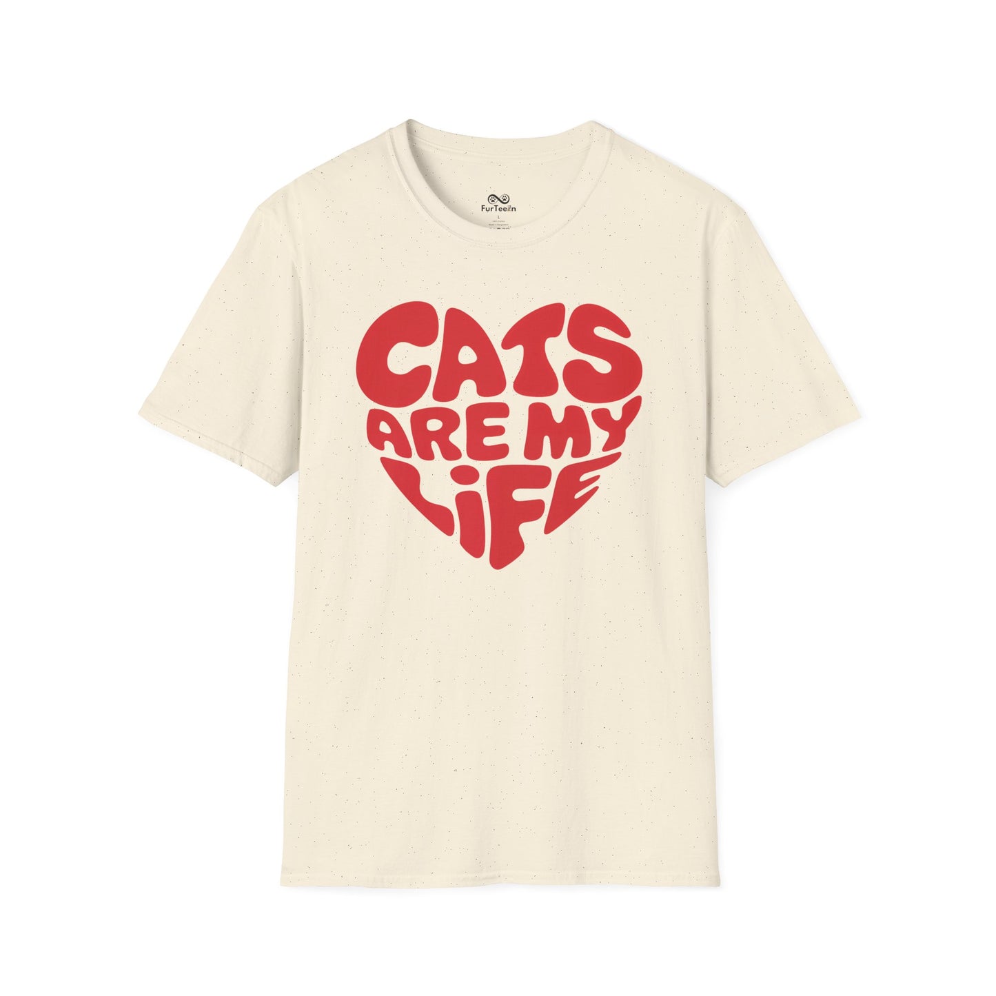 Cats Are My Life Text Graphic Cat Unisex T-Shirt
