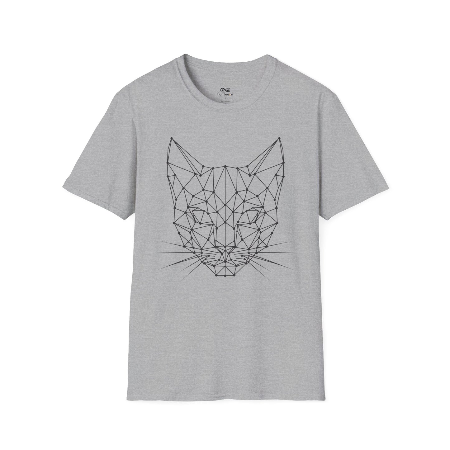 Geometric Outline Cat Unisex T-Shirt